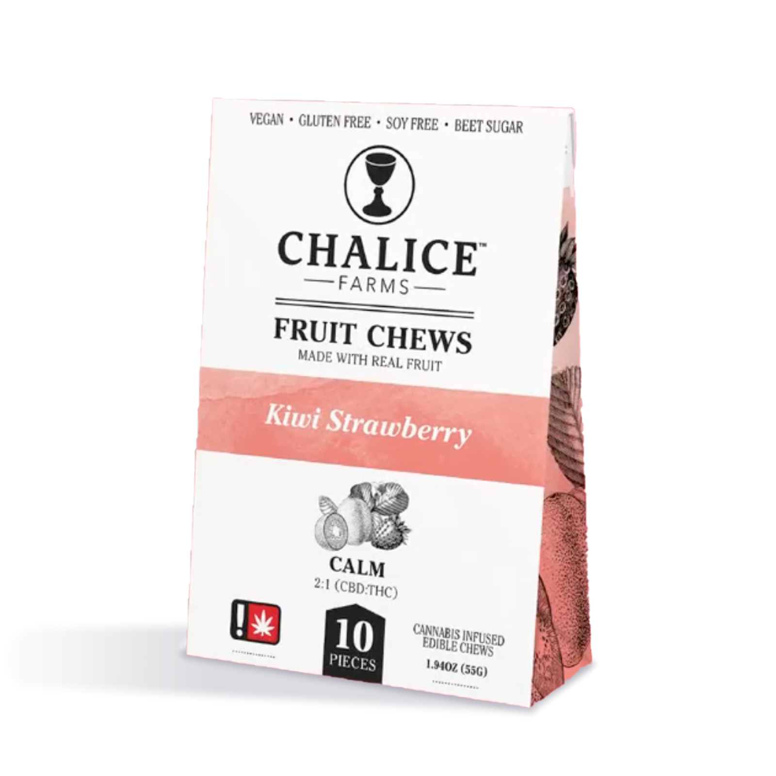 Photograph of product: Kiwi Strawberry 2:1 Fruit Chew 10-pack | 100mg