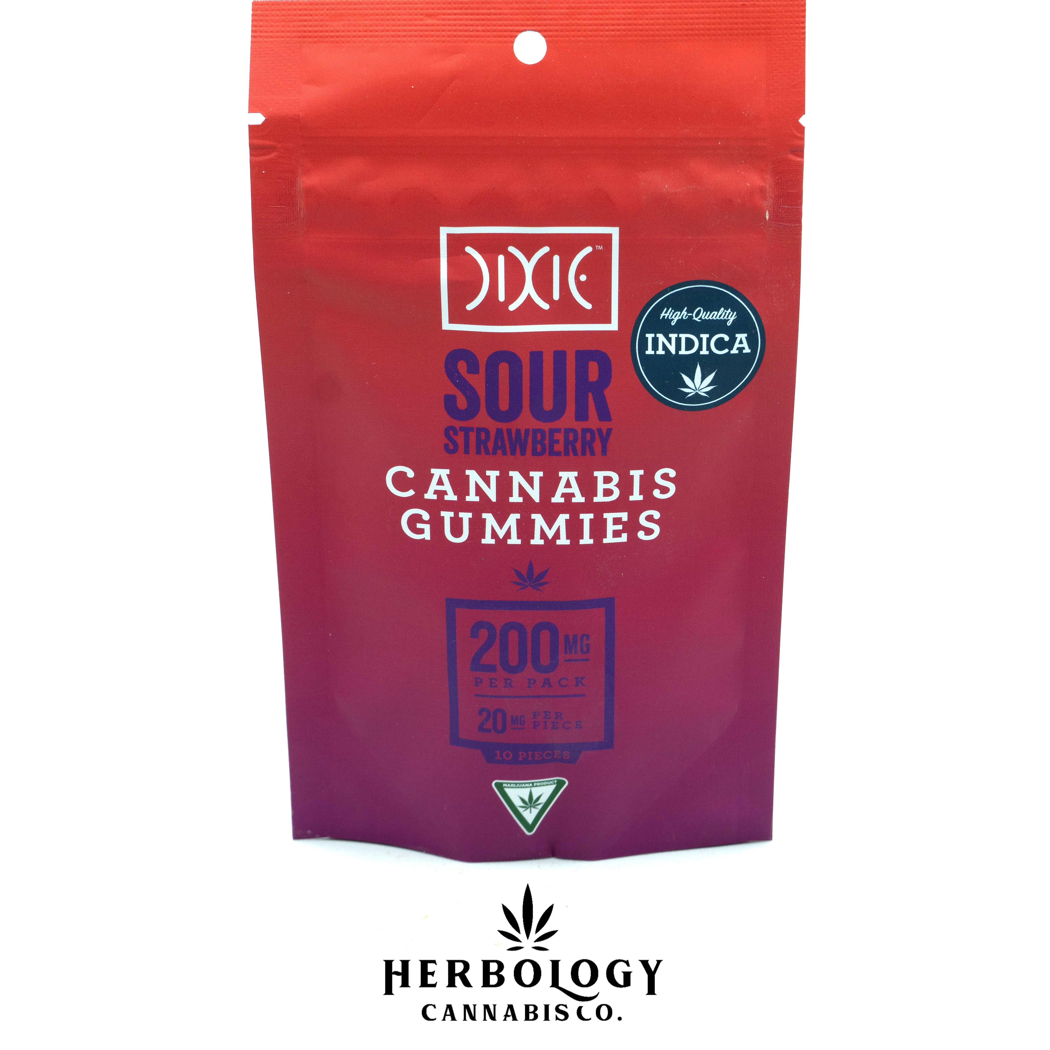 Photograph of product: Dixie | Gummy | Sour Strawberry | 200mg