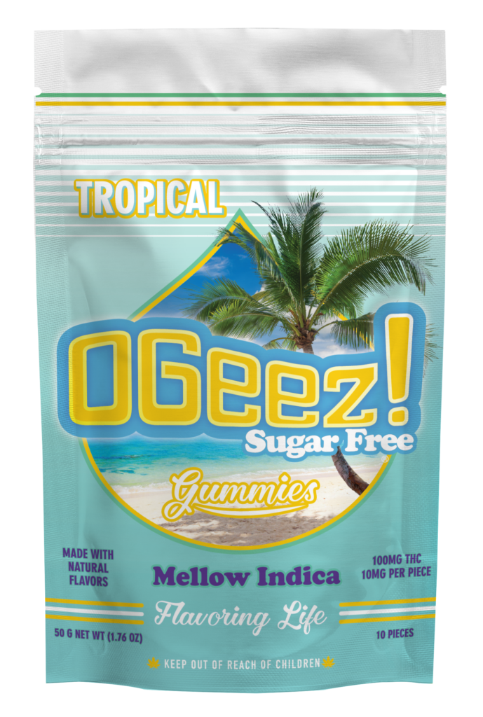 Photograph of product: Ogeez! Sugar Free Tropical Gummies I 100mg