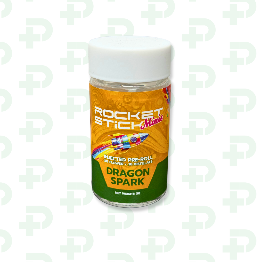 Photograph of product: Rocket Stick 5 Pack Mini Infused Preroll - Dragon Spark