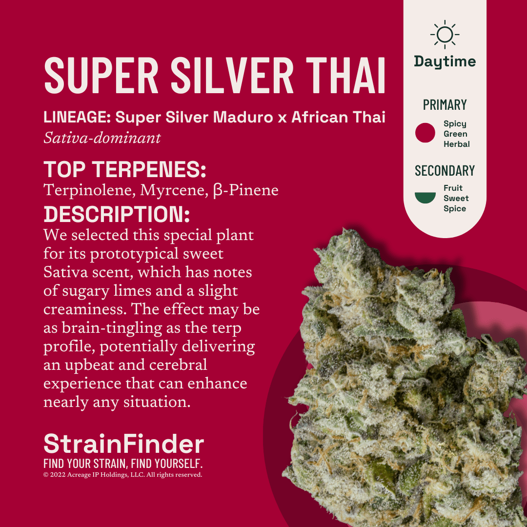 Photograph of product: Super Silver Thai Flower - 3.5g