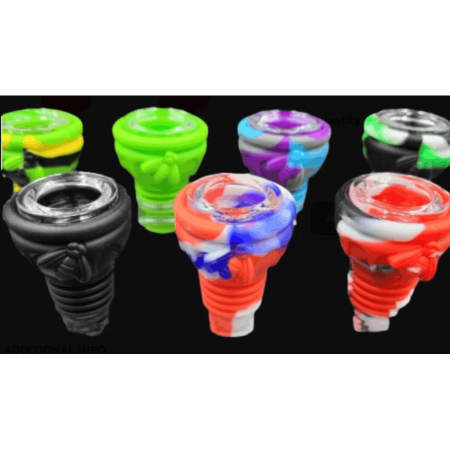 Photograph of product: Silicone "Bee" flower bowl w/ glass insert