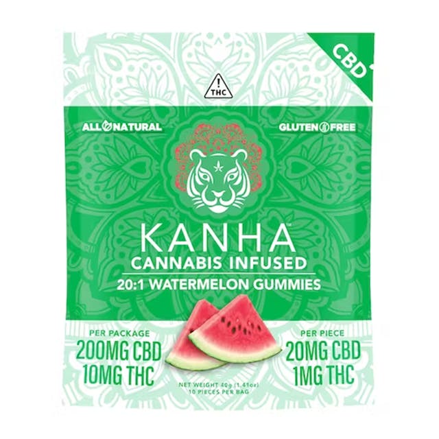 Photograph of product: Watermelon | CBD:THC 20:1 Gummies