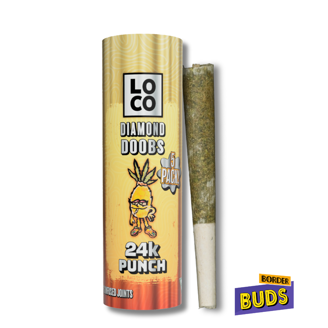 Photograph of product: 24k Gold Punch | LOCO |  1g x 5 |  Infused Pre-Roll Pack