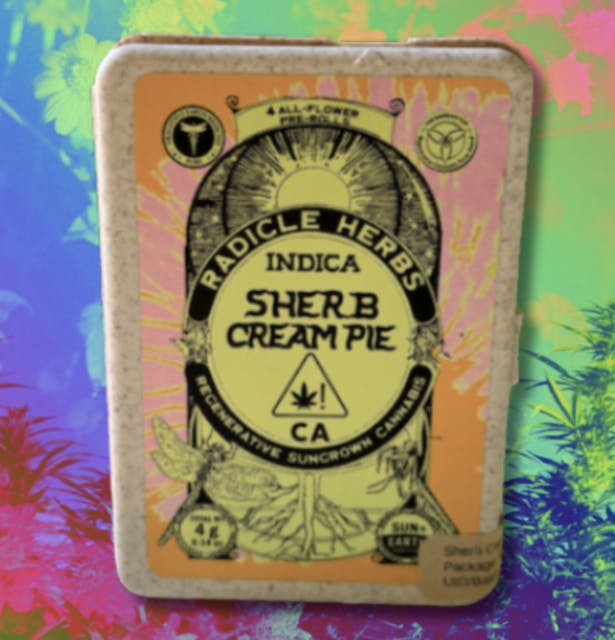 Photograph of product: Sherb Cream Pie - 1g Preroll 4pack - 