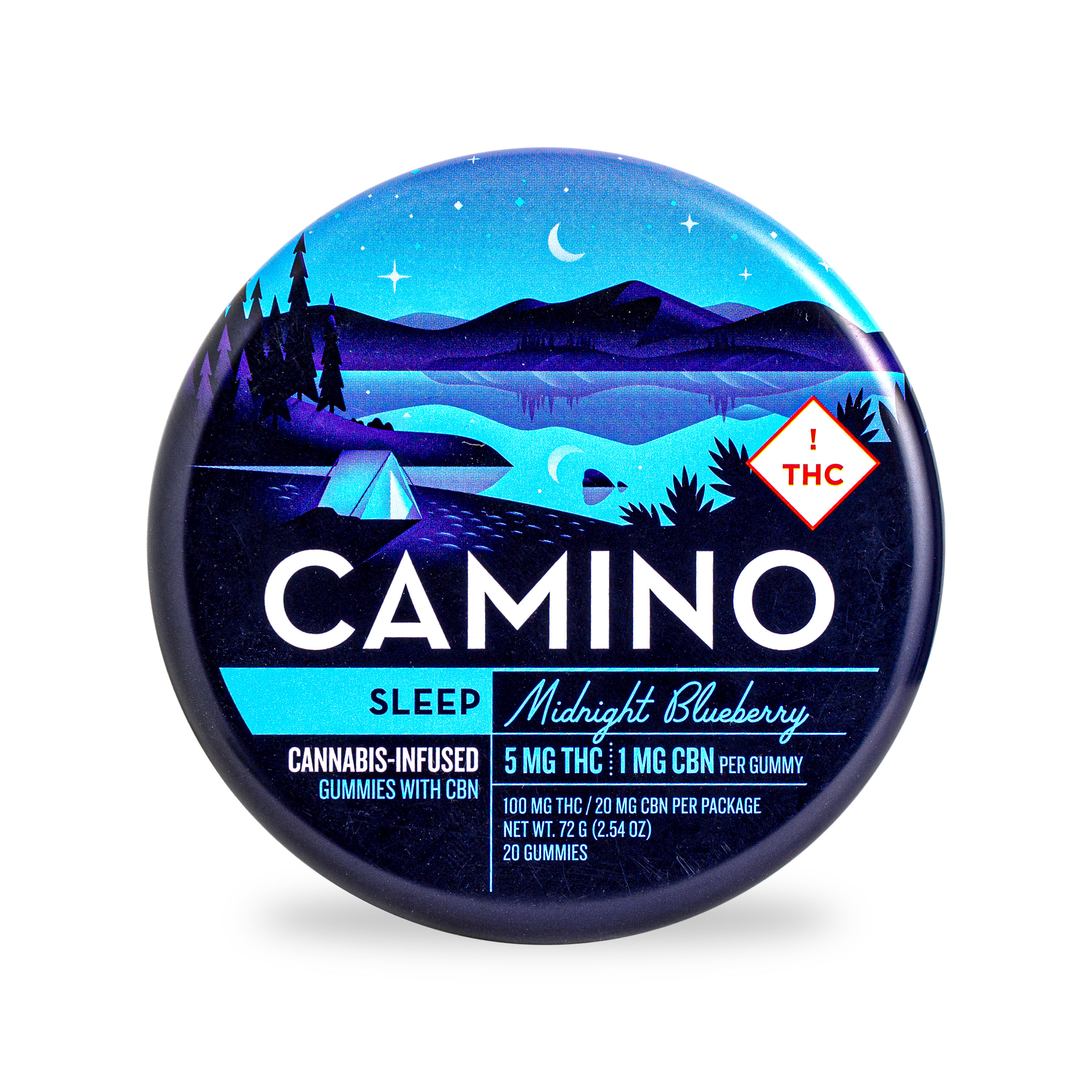 Photograph of product: Midnight Blueberry 5mg THC 1mg CBN - 100mg