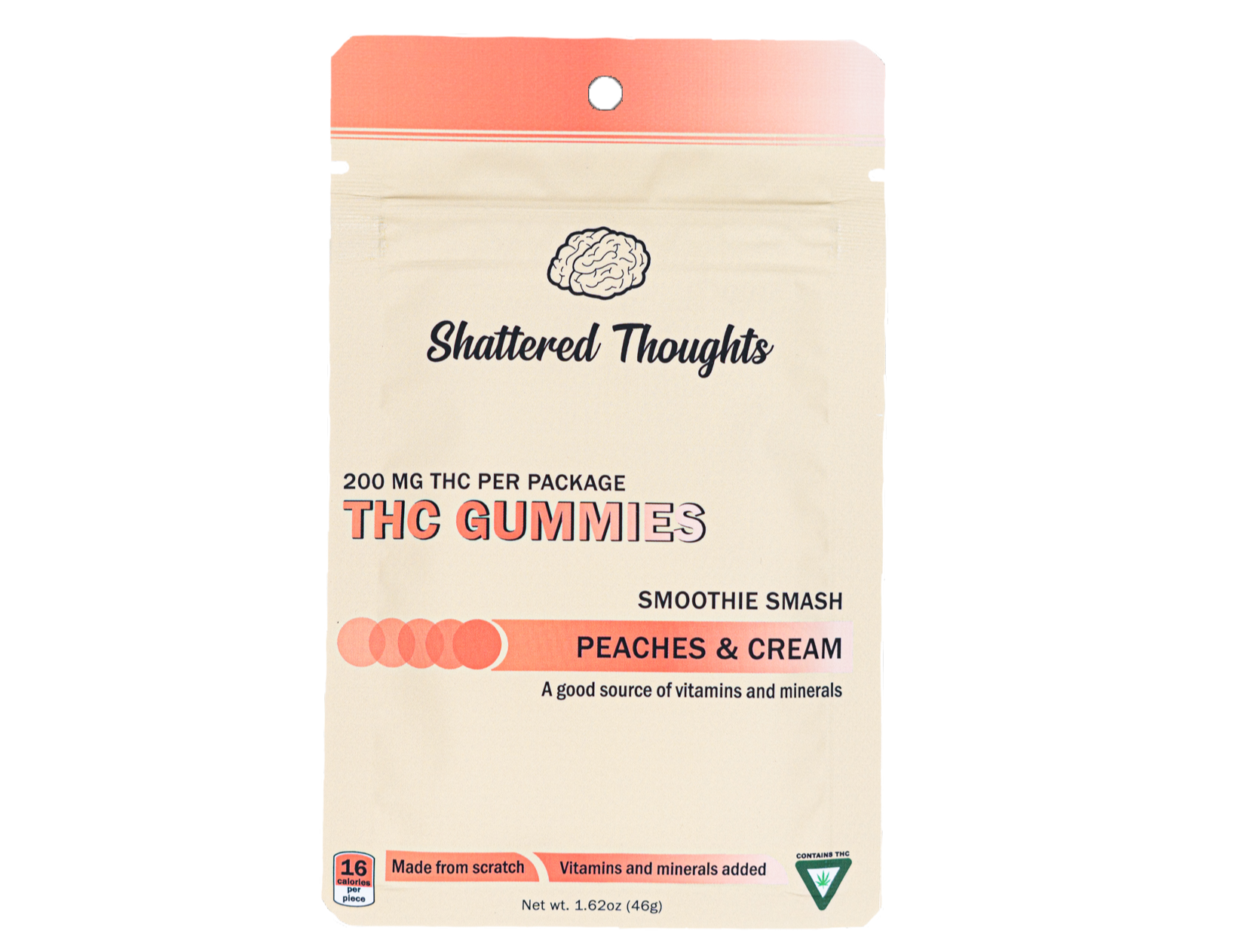 Photograph of product: 200mg | Peaches & Cream | Gummies