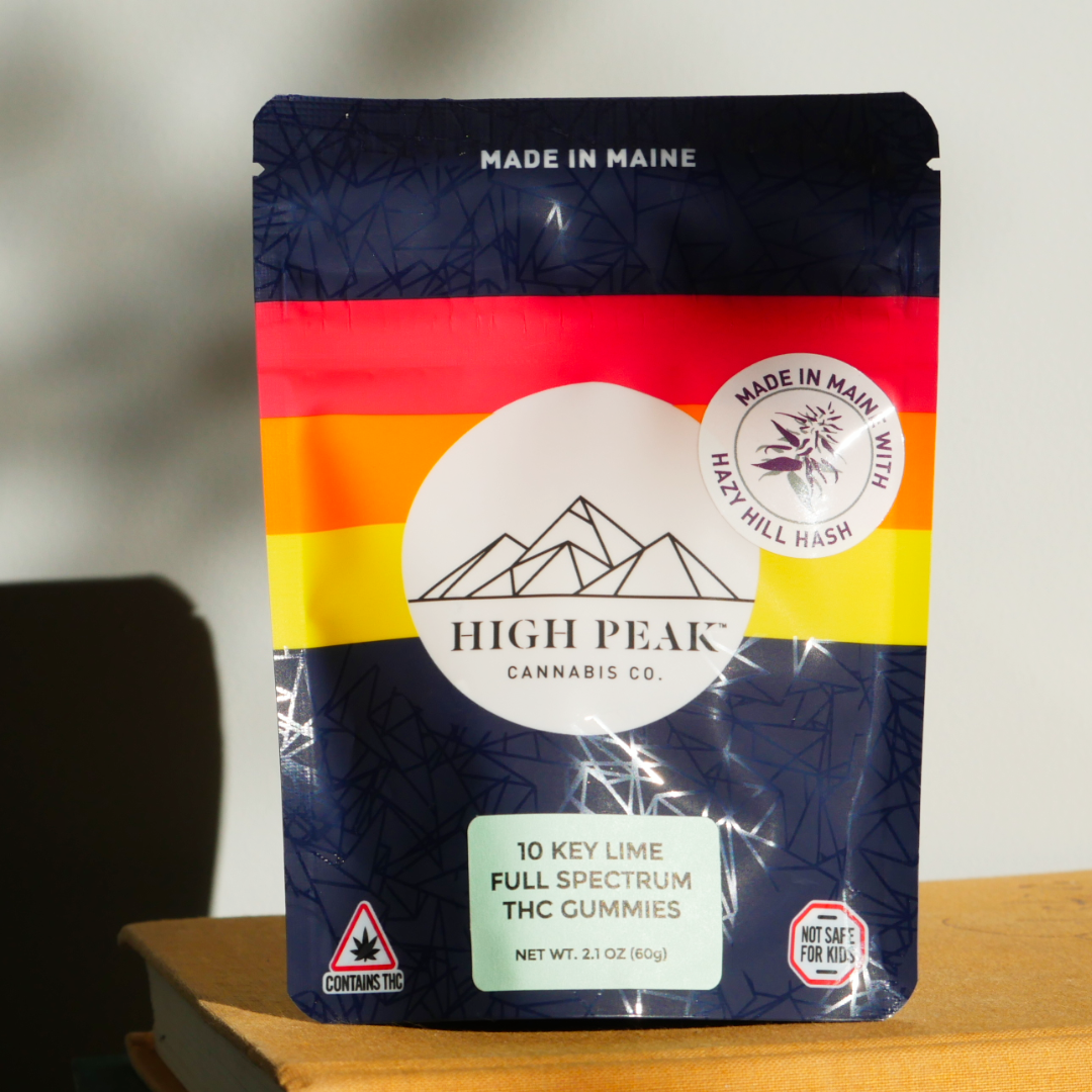 Photograph of product: High Peak // 10mg | 100mg Watermelon Lime Gummies + TH-ouiV