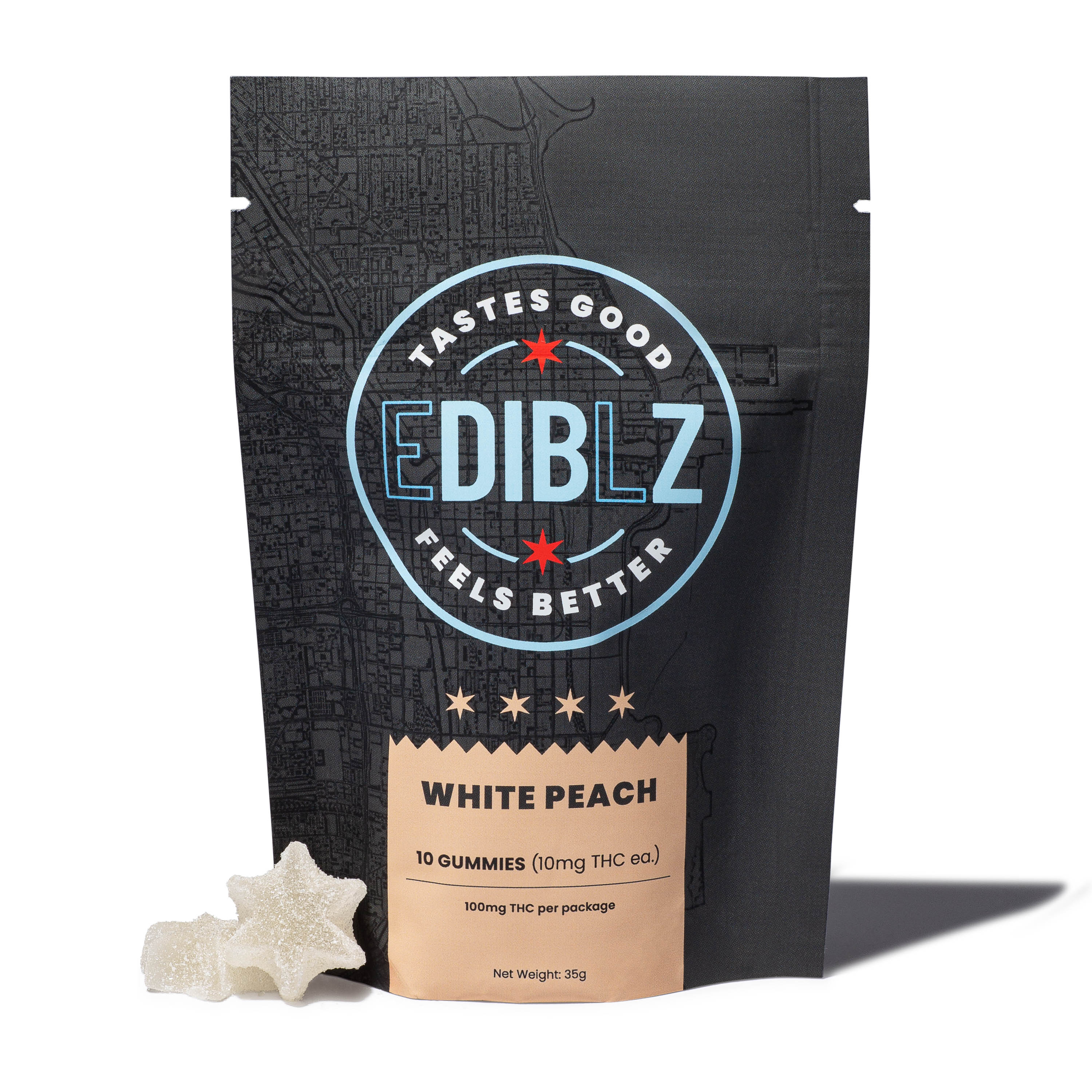 Photograph of product: White Peach | 10pk | 100mg