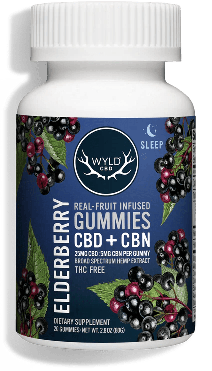 Photograph of product: Wyld: CBD + CBN Elderberry Gummies