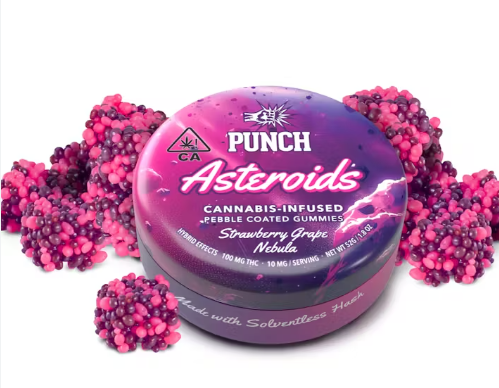 Photograph of product: Punch Extracts Strawberry Grape Nebula Solventless Asteroids 100mg