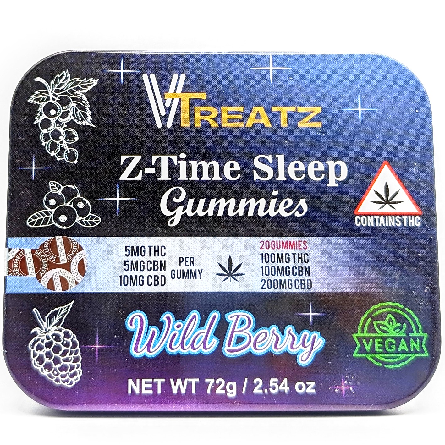 Photograph of product: Z-Time Sleep Gummies 1:1:2 100mg