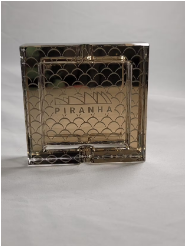 Photograph of product: PIRANHA - ASHTRAY GLASS - STRAIGHT SQUARE - GOLD