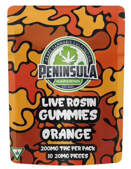 Photograph of product: Orange | Rosin Gummies 200MG | Peninsula Gardens