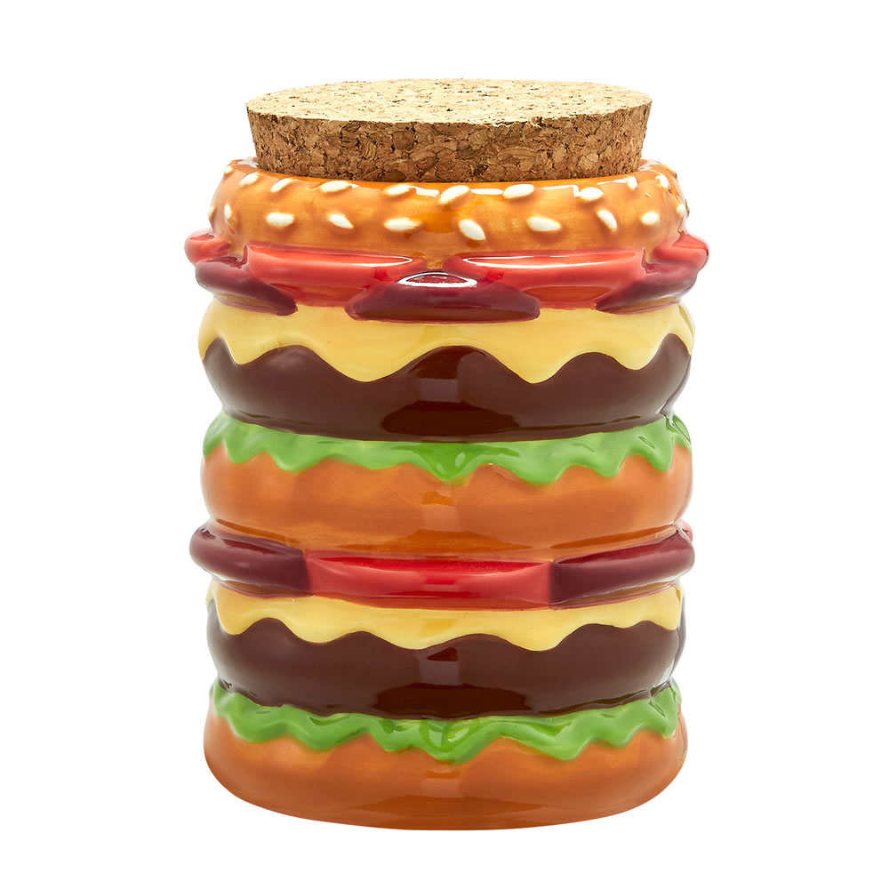 Photograph of product: Burger Ceramic Stash Jar