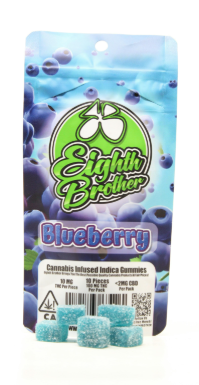Photograph of product: BLUEBERRY 100MG 10 PACK GUMMIES
