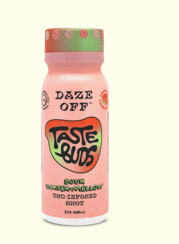 Photograph of product: Daze Off - Infused Beverage - Sour Water-Mellow Taste Buds Shot (100mg)