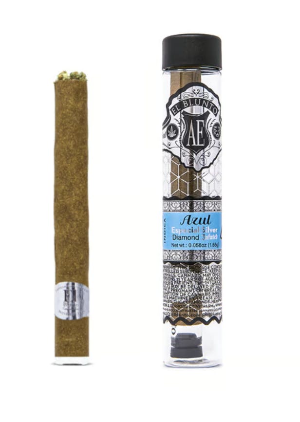 Photograph of product: AZUL | ESPECIAL SILVER | DIAMOND INFUSED | 1.65G | Oui'd | EL BLUNTO