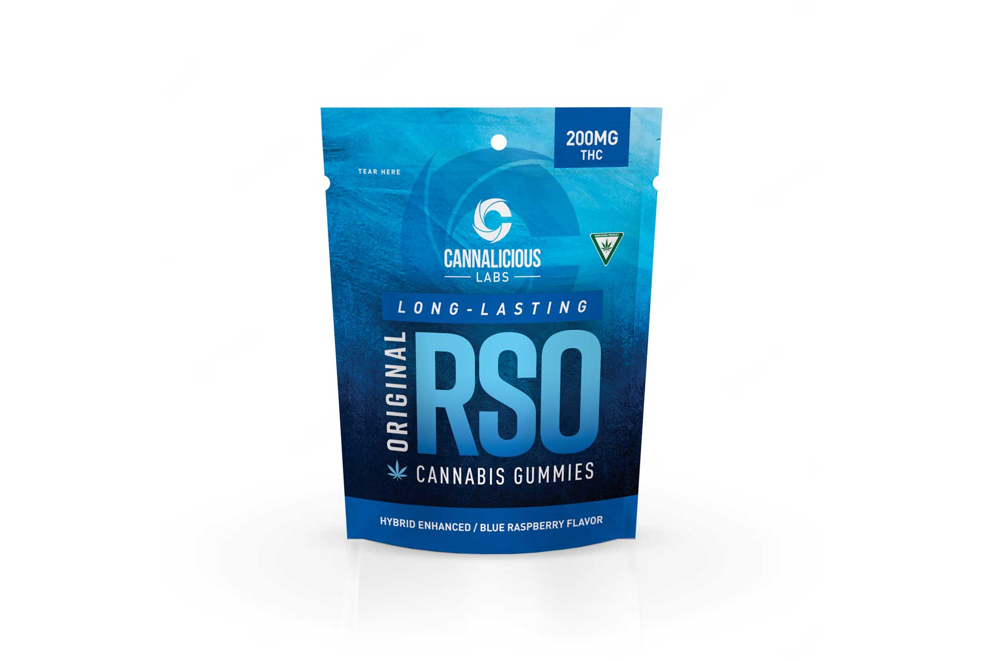 Photograph of product: CANNALICIOUS | Edible | Gummies | RSO | Blue Raspberry | 200mg