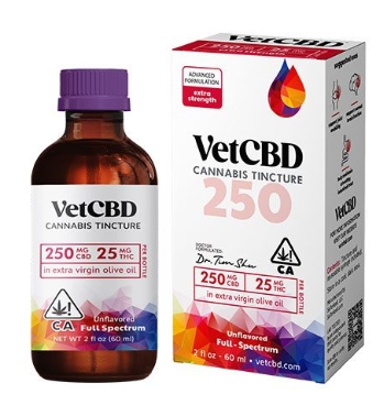 Photograph of product: VetCBD | ES Tincture 250mg:25mg | 2oz (10:1)