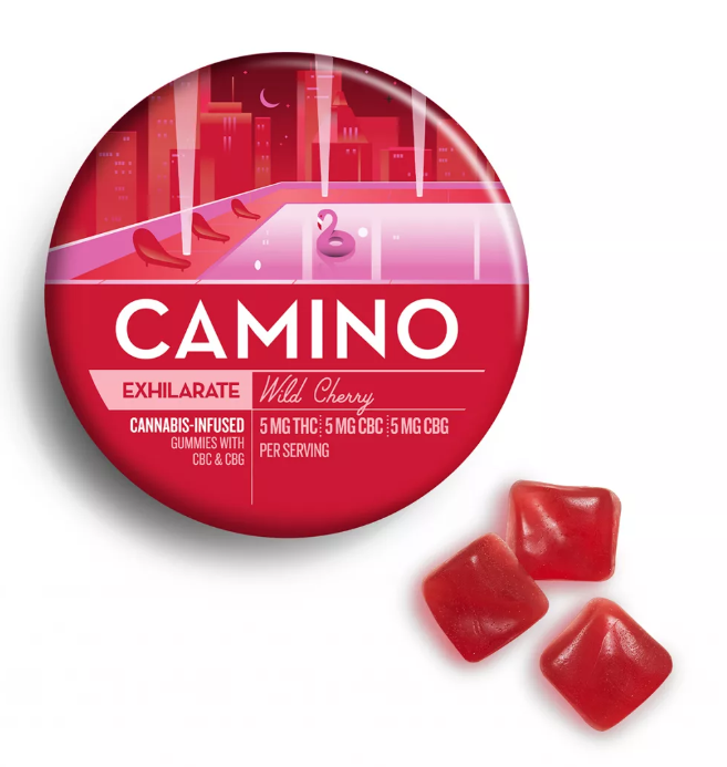 Photograph of product: Camino | Exhilarate | 1:1:1 | 100mg 20pk | Gummies