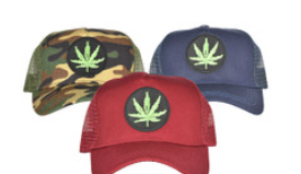 Photograph of product: Hemp Leaf Snapback Hat | Assorted Styles