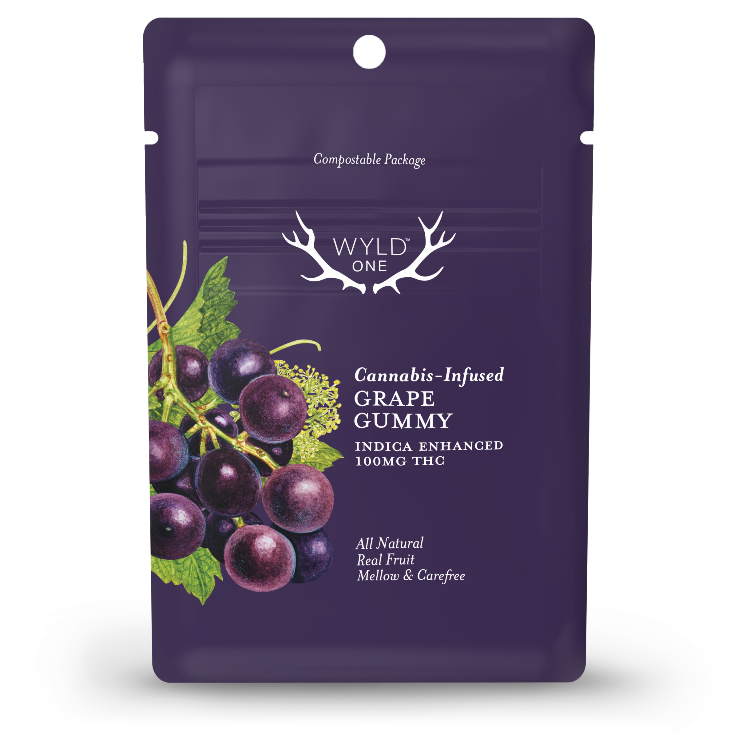 Photograph of product: Wyld ONE Grape Oui'd Gummy 100mg