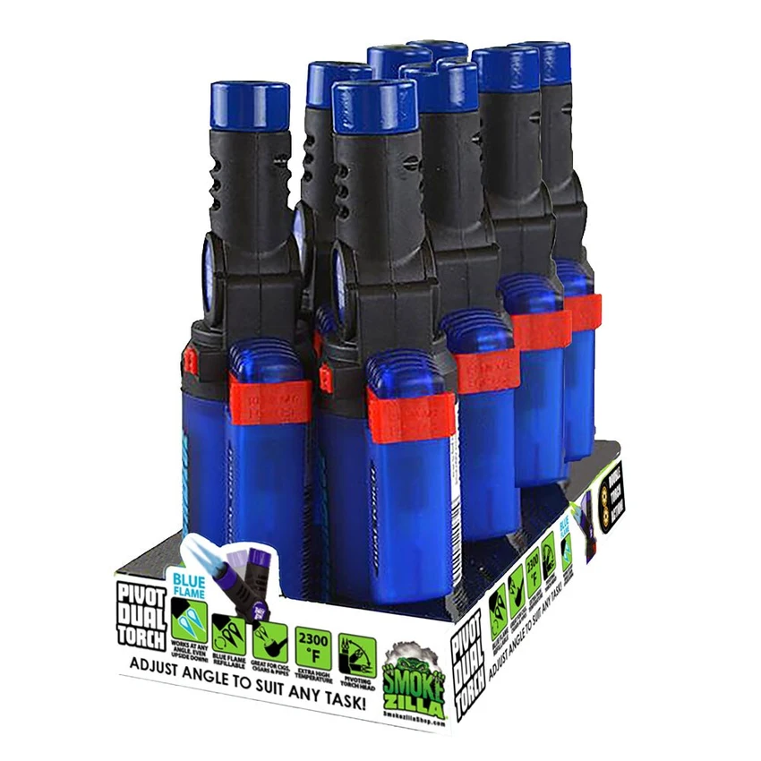 Photograph of product: Torch Blue Adjustable Dual Blue Flame Torch Lighter | 5.3"