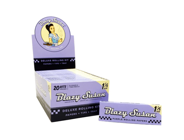 Photograph of product: Blazy Susan Purple Rolling Papers 1 1/4 50 Pack