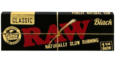 Photograph of product: Raw: Black Papers 1 1/4