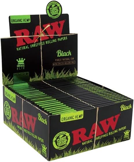 Photograph of product: RAW Organic Black King Size Rolling Papers