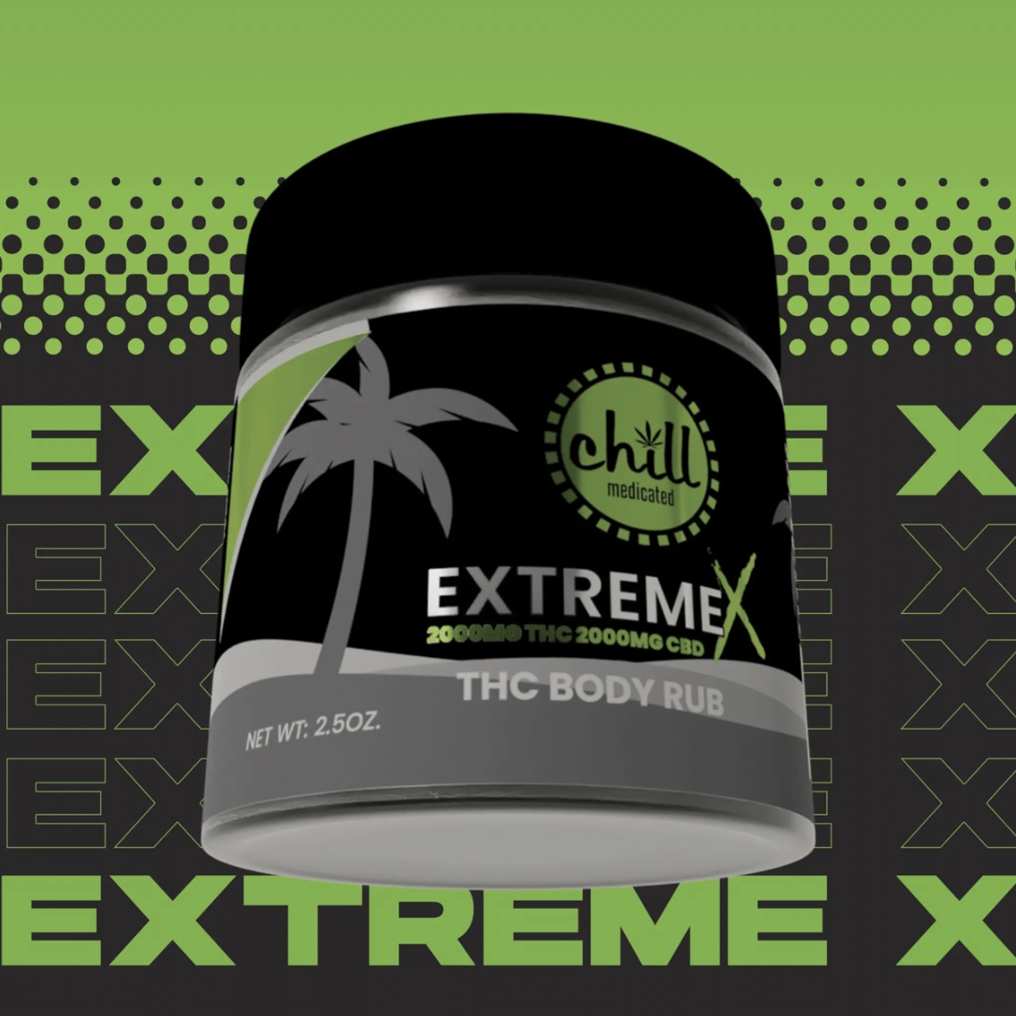 Photograph of product: AU Chill Extreme 2000mg TH-oui: 2000mg CBD Rub