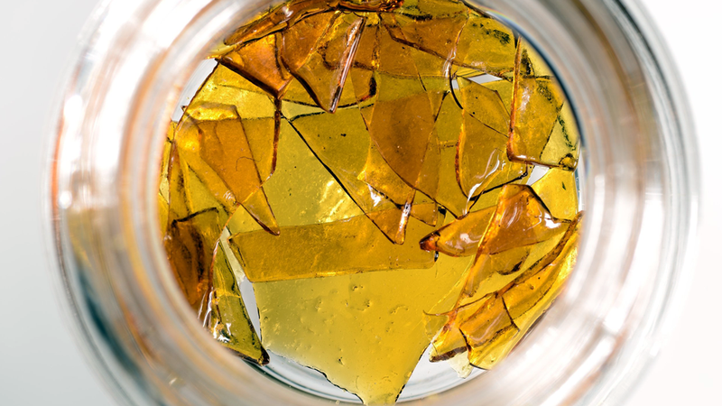 Photograph of product: Rare Dankness - Shatter - Sour Tsunami (S)