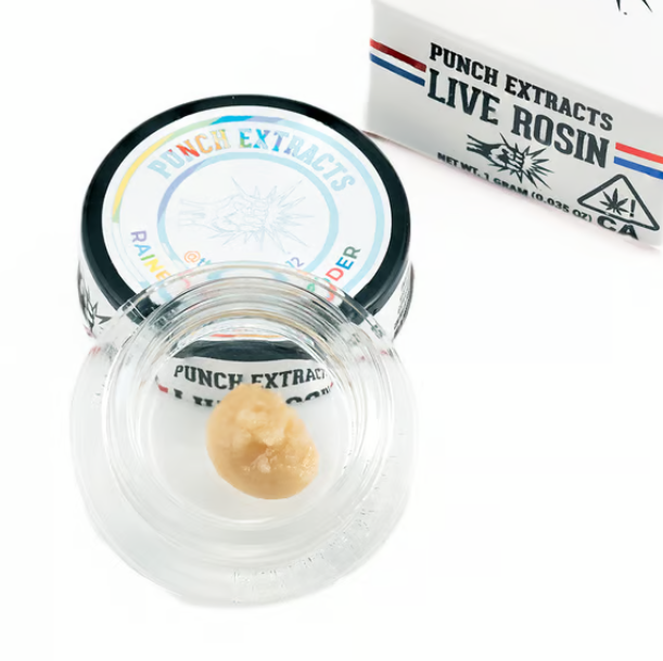 Photograph of product: LIVE ROSIN RAINBOW BELTS BADDER 1G TIER 3