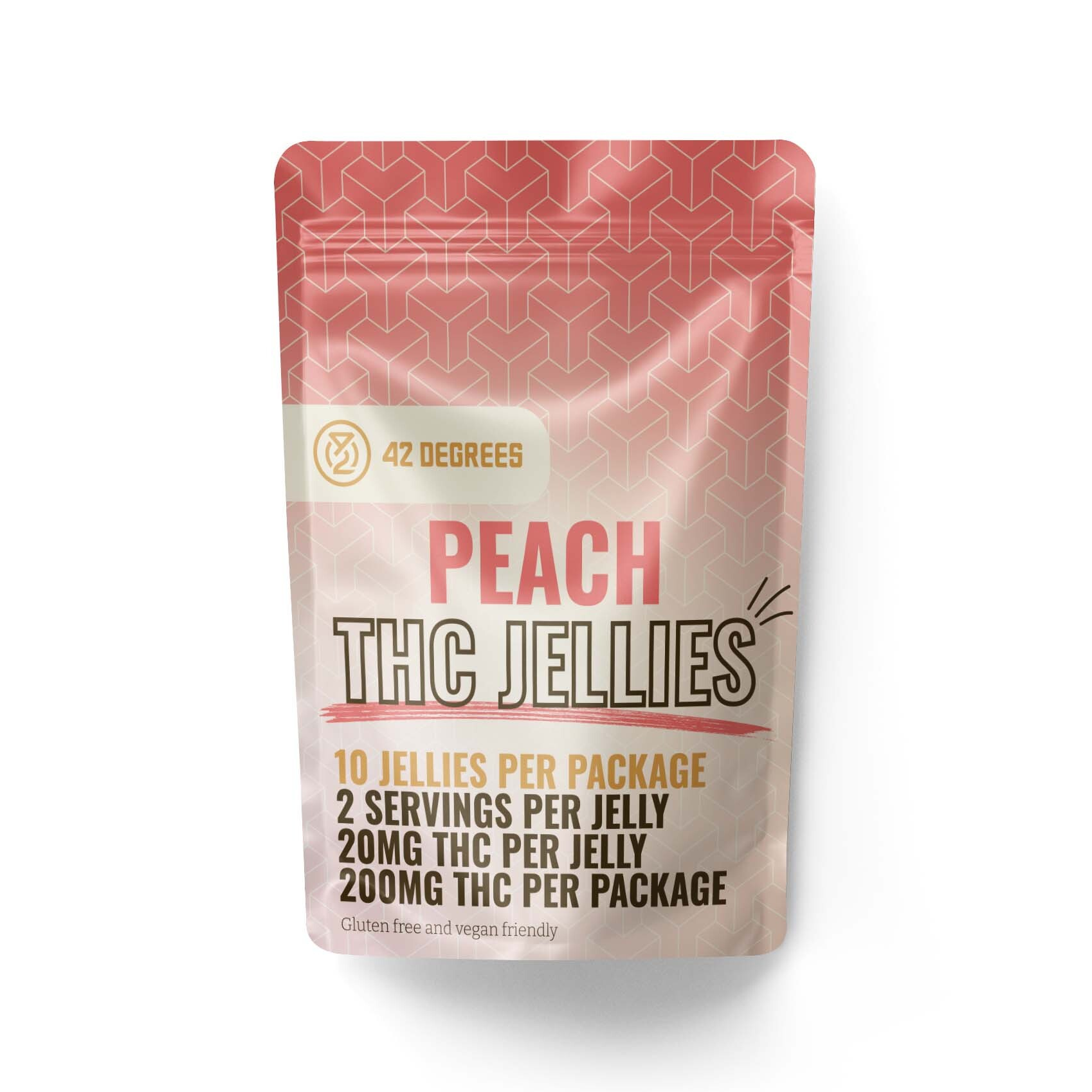 Photograph of product: 200MG RITUAL PEACH JELLIES
