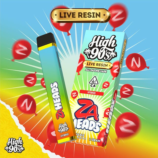 Photograph of Product: ZA Heads Live Resin 1g All-In-One Vape - 