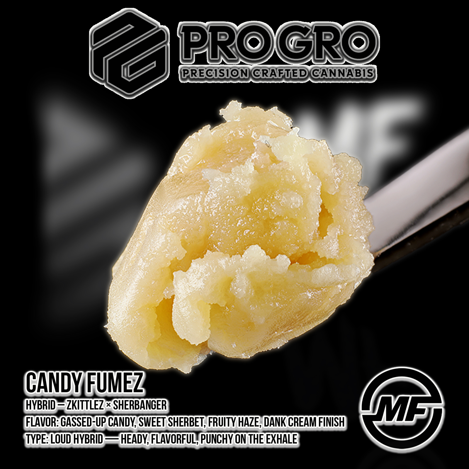 Photograph of product: Pro Gro | Candy Fumez | Live Rosin | 1g