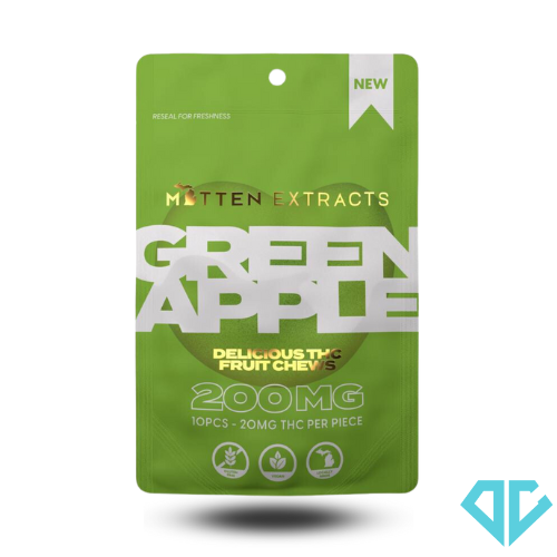 Photograph of product: Mitten Extracts Green Apple Gummies 200mg