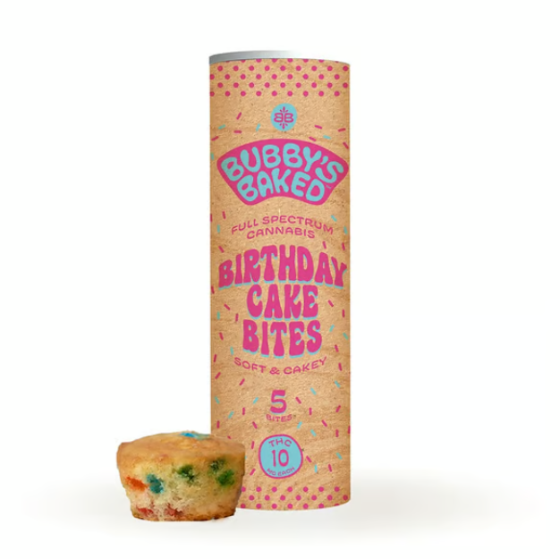Photograph of product: Bubby's Baked Goods Birthday Cake Bites (H) 5pk 50mg