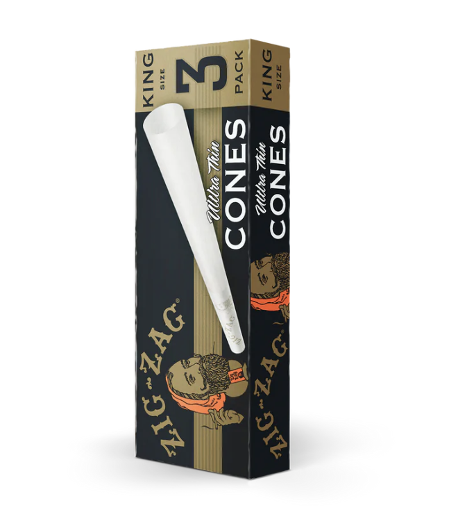 Photograph of product: ZIG-ZAG ULTRA THIN PRE ROLLED CONES KING SIZE