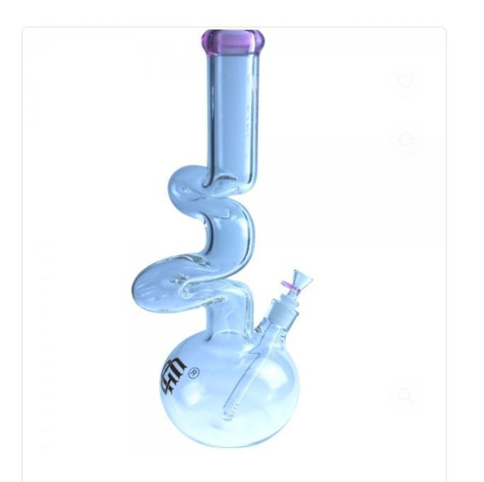 Photograph of product: bong 7mm 15 ($105) Elephant Joint Heavy Translucent Bubble Base Zilly Dual Arm Water Pipe