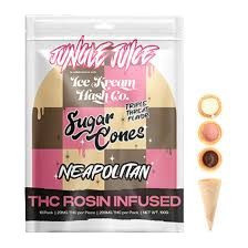 Photograph of product: Jungle Juice - Neapolitan Rosin Sugar Cone Snacks 200mg