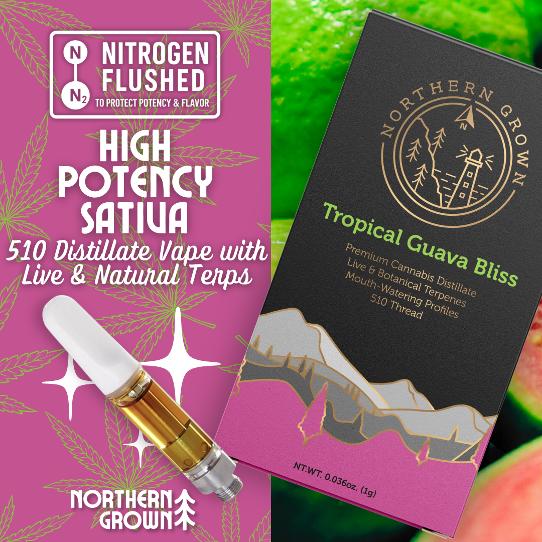 Photograph of Product: Northern Grown | Tropical Guava Bliss Vape | 1.0g