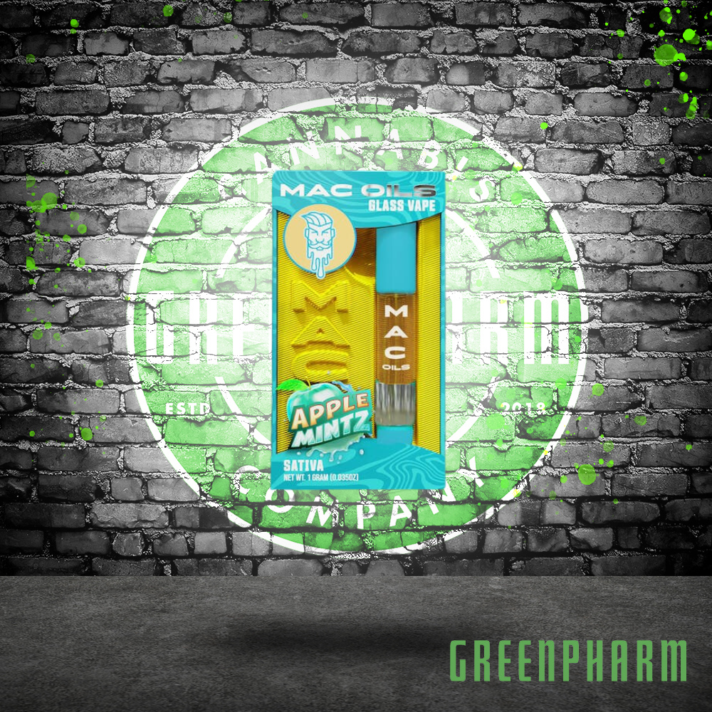 Photograph of product: Mac Oils Apple Mintz Vape Cart