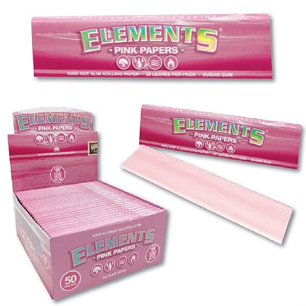 Photograph of product: Elements Pink Paper Rice (Kingsize Slim)