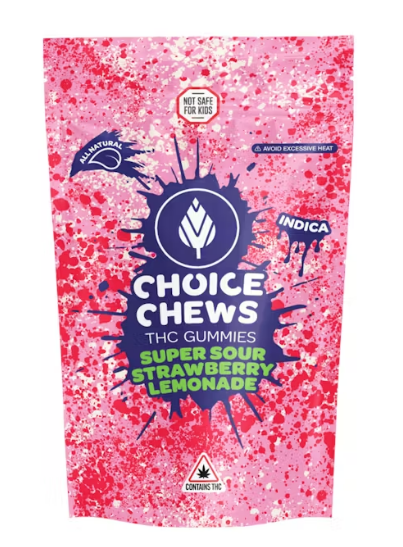 Photograph of product: Choice Chews - Sour Strawberry Lemonade (100mg)