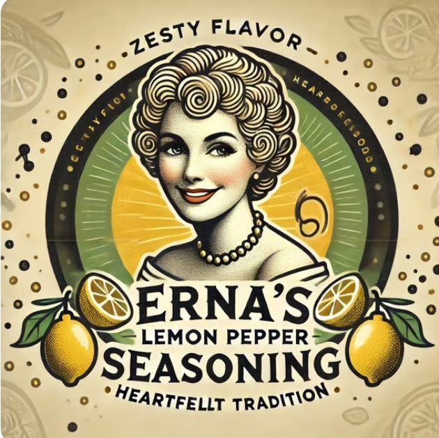 Photograph of product: Erna's Lemon Pepper 110mg -Infused Seasoning