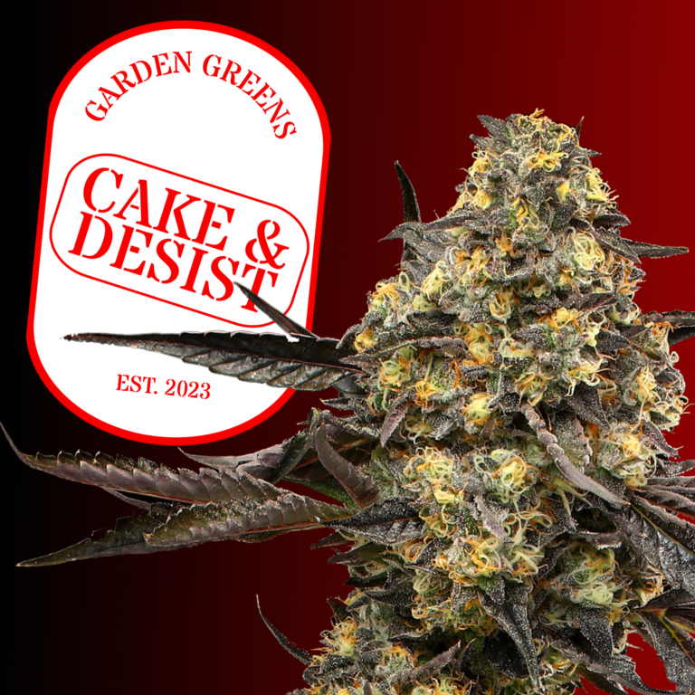 Photograph of product: Garden Greens Cake & Desist Flower (REC) - 3.5g