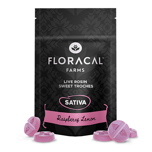 Photograph of product: 10ct/10mg Live Rosin Troches (Raspberry Lemon)
