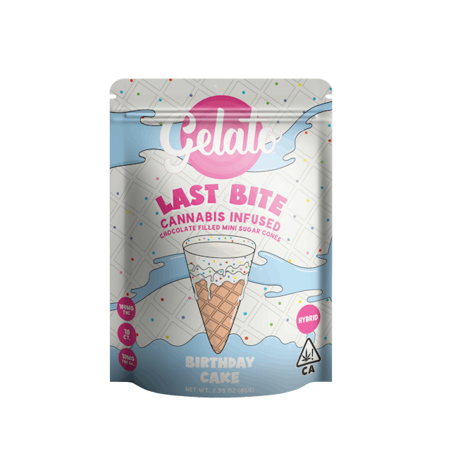 Photograph of product: Last Bite Birthday Cake Mini Sugar Cones 100mg - Sales Floor